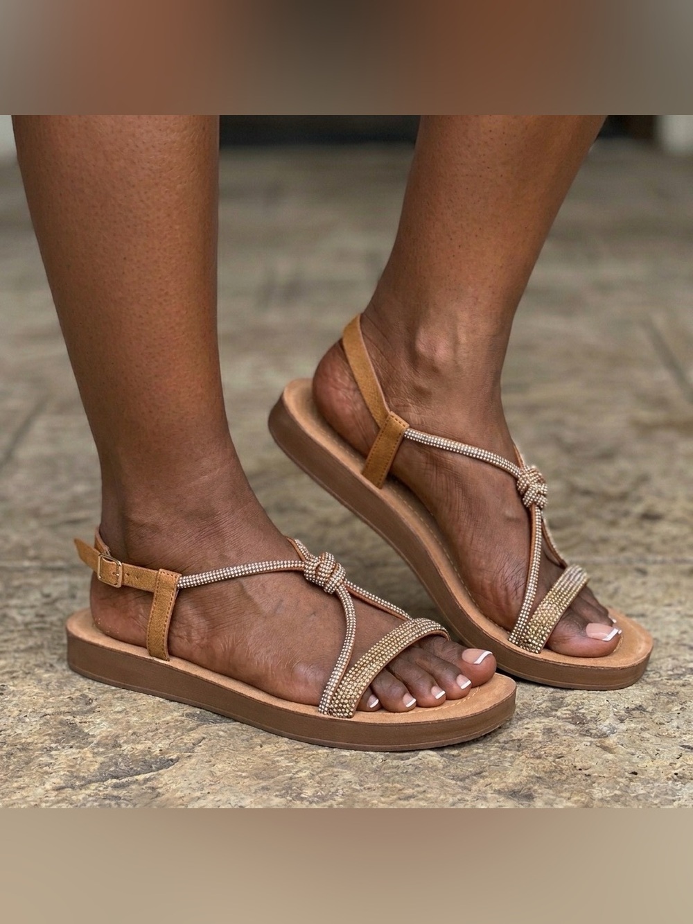 Forever Link Rhinestone Strappy Sandals